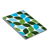 Blauw, groen, cool, trendy, moderne abstracte natu notitieboek (Rechterzijde)