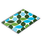 Blauw, groen, cool, trendy, moderne abstracte natu notitieboek (Linkerzijde)