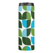 Blauw, groen, cool, trendy, moderne abstracte natu thermosbeker (Achterkant)