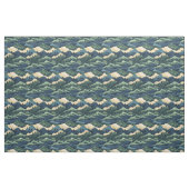 Blauw / Groen / Cream Trees & Mountains Stof (Fat Quarter)