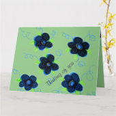 Blauw groen denken van uw Kaart (Gele Bloem)
