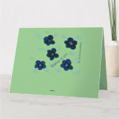 Blauw groen denken van uw Kaart (Achterkant)