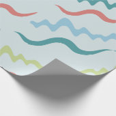 Blauw Groen Draaiend Inpakpapier (Hoek)