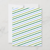 Blauw & Groen Eenvoudig Modern Dankjewel Bedankkaart (Achterkant)