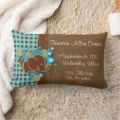 Blauw, groen en bruin geplakt Baby Kussen (Deken)