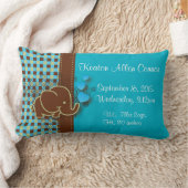 Blauw, groen en bruin geplakt Baby Kussen (Deken)