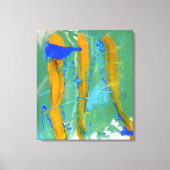 Blauw, groen en geel (Colour Study) #1 Canvas Afdruk (Voorkant)