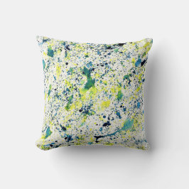 Blauw, groen en geel kussen