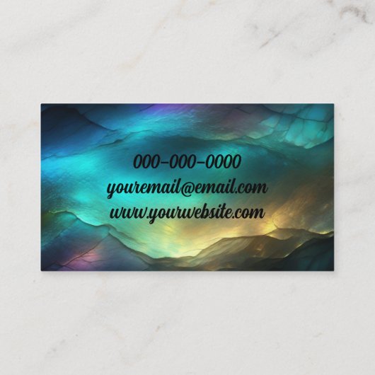 Blauw, Groen en Goud Visitekaartje (Achterkant)