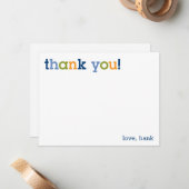 Blauw, groen en Oranje - Bedankt voor uw briefkaar Notitiekaartje (Voorkant / Achterkant in situ)