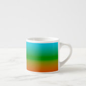 Blauw groen en Oranje verloop Espresso Kop (Rechts)