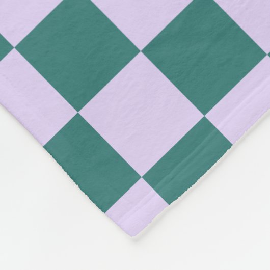 Blauw groen en Paarse geruite patroonschaakbord Fleece Deken (Hoek)