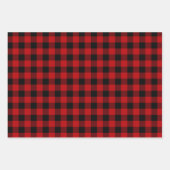 Blauw groen en rood buffel inpakpapier vel (Voorkant 3)