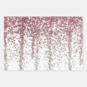 Blauw Groen en Rood Sequin Sparkles Verpakkingsdoc Inpakpapier Vel (Voorkant 3)