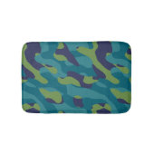 Blauw Groen en Teal Camo Abstract Badmat (Voorkant)