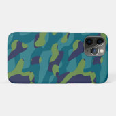 Blauw Groen en Teal Camo Abstract Case-Mate iPhone Case (Achterkant (horizontaal))