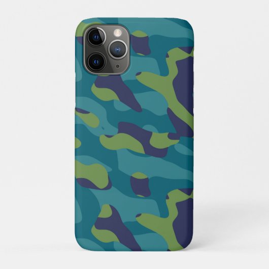 Blauw Groen en Teal Camo Abstract Case-Mate iPhone Case (Achterkant)