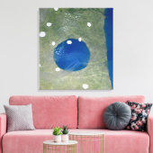Blauw, groen en wit Abstract Canvas Afdruk (Insitu (Woonkamer))