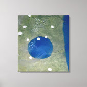 Blauw, groen en wit Abstract Canvas Afdruk (Voorkant)