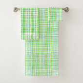 Blauw Groen en Wit plaid Bad Handdoek (Insitu)