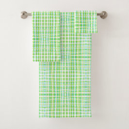 Blauw Groen en Wit plaid Bad Handdoek