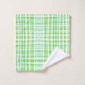 Blauw Groen en Wit plaid Bad Handdoek (Wasdoekje)