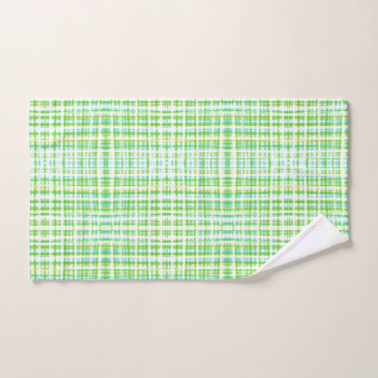 Blauw Groen en Wit plaid Bad Handdoek (Handdoek)