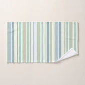 Blauw Groen en witte strepen Bad Handdoek (Handdoek)