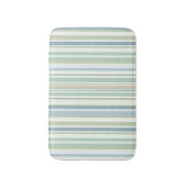 Blauw groen en witte strepen badmat (Voorkant Verticaal)