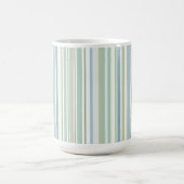 Blauw groen en witte strepen koffiemok (Center)