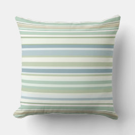Blauw groen en witte strepen kussen
