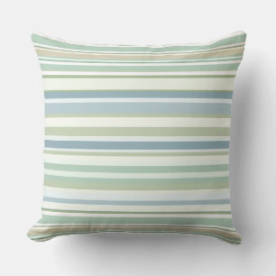 Blauw groen en witte strepen kussen