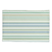 Blauw groen en witte strepen kussensloop (Achterkant)