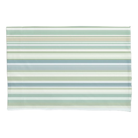 Blauw groen en witte strepen kussensloop (Voorkant)
