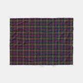 Blauw, Groen en Zwart Carnegie Clan Tartan Fleece Deken (Voorkant (Horizontaal))