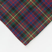 Blauw, Groen en Zwart Carnegie Clan Tartan Fleece Deken (Hoek)