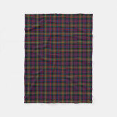Blauw, Groen en Zwart Carnegie Clan Tartan Fleece Deken (Voorkant)