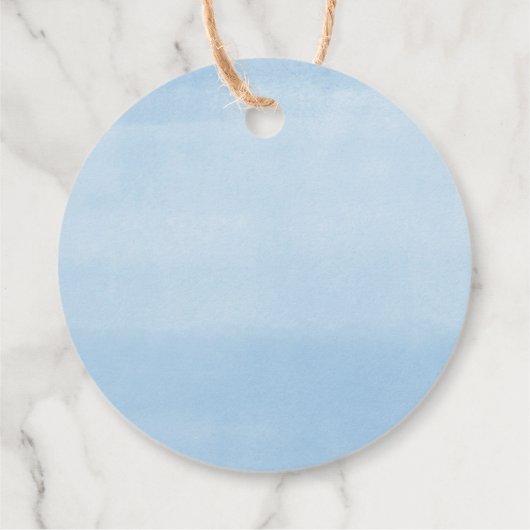 Blauw groen eucalyptus ballon baby shower bedankjes labels (Achterkant)