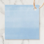 Blauw groen eucalyptus ballon baby shower bedankjes labels (Achterkant)