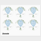 Blauw groen eucalyptus ballon baby stickers (Vel)