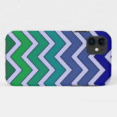 Blauw groen fade chevron stijl iphone 5 hoesje (Achterkant (horizontaal))
