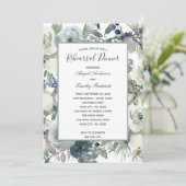 Blauw-groen-Floral-Elegant-repetitie Dinner I Kaart (Staand voorkant)