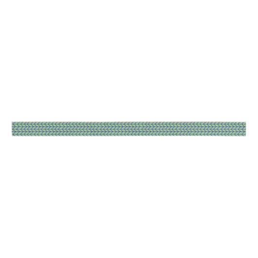 BLAUW GROEN GEBREID 1,5" Breed Grosgrain Lint (Voorkant)