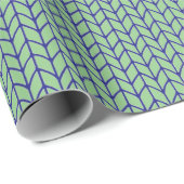 BLAUW GROEN GEBREID inpakpapier (Rol Hoek)