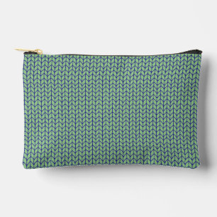 BLAUW GROEN GEBREID Kleine Accessoiretas Etui