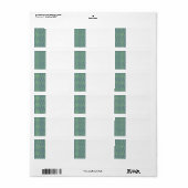 BLAUW GROEN GEBREIDE ADRESETIKETTEN ETIKET (Full Sheet)