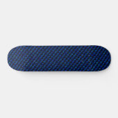 Blauw groen gebroken glazen patroon skateboard (Horizontaal)