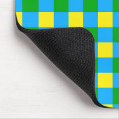 Blauw Groen Geel Check Plaid Pattern Design Muismat (Hoek)