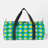 Blauw Groen Geel Check Plaid Pattern Design Plunjezak (Achterkant)