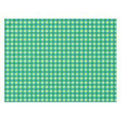 Blauw Groen Geel Check Plaid Pattern Design Tafelkleed (Voorkant (Horizontaal))